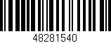 Código de barras (EAN, GTIN, SKU, ISBN): '48281540'