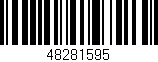 Código de barras (EAN, GTIN, SKU, ISBN): '48281595'