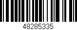 Código de barras (EAN, GTIN, SKU, ISBN): '48285335'