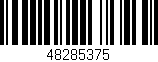 Código de barras (EAN, GTIN, SKU, ISBN): '48285375'