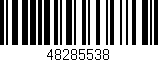 Código de barras (EAN, GTIN, SKU, ISBN): '48285538'