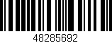 Código de barras (EAN, GTIN, SKU, ISBN): '48285692'