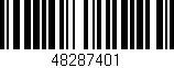 Código de barras (EAN, GTIN, SKU, ISBN): '48287401'