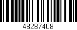 Código de barras (EAN, GTIN, SKU, ISBN): '48287408'
