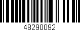 Código de barras (EAN, GTIN, SKU, ISBN): '48290092'