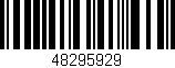 Código de barras (EAN, GTIN, SKU, ISBN): '48295929'