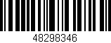 Código de barras (EAN, GTIN, SKU, ISBN): '48298346'