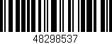 Código de barras (EAN, GTIN, SKU, ISBN): '48298537'