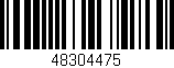 Código de barras (EAN, GTIN, SKU, ISBN): '48304475'