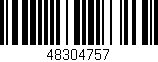 Código de barras (EAN, GTIN, SKU, ISBN): '48304757'