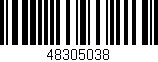 Código de barras (EAN, GTIN, SKU, ISBN): '48305038'