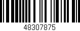 Código de barras (EAN, GTIN, SKU, ISBN): '48307875'
