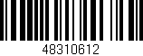 Código de barras (EAN, GTIN, SKU, ISBN): '48310612'
