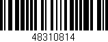 Código de barras (EAN, GTIN, SKU, ISBN): '48310814'