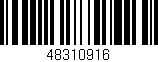 Código de barras (EAN, GTIN, SKU, ISBN): '48310916'