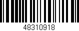 Código de barras (EAN, GTIN, SKU, ISBN): '48310918'