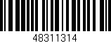 Código de barras (EAN, GTIN, SKU, ISBN): '48311314'