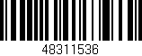 Código de barras (EAN, GTIN, SKU, ISBN): '48311536'