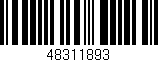 Código de barras (EAN, GTIN, SKU, ISBN): '48311893'