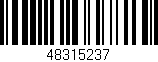 Código de barras (EAN, GTIN, SKU, ISBN): '48315237'