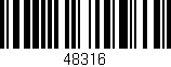 Código de barras (EAN, GTIN, SKU, ISBN): '48316'