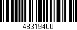 Código de barras (EAN, GTIN, SKU, ISBN): '48319400'