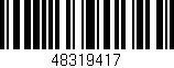 Código de barras (EAN, GTIN, SKU, ISBN): '48319417'