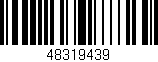 Código de barras (EAN, GTIN, SKU, ISBN): '48319439'
