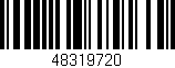 Código de barras (EAN, GTIN, SKU, ISBN): '48319720'