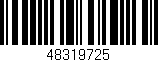 Código de barras (EAN, GTIN, SKU, ISBN): '48319725'