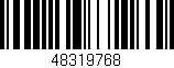 Código de barras (EAN, GTIN, SKU, ISBN): '48319768'