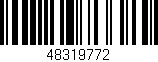 Código de barras (EAN, GTIN, SKU, ISBN): '48319772'