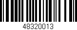 Código de barras (EAN, GTIN, SKU, ISBN): '48320013'