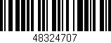 Código de barras (EAN, GTIN, SKU, ISBN): '48324707'