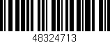 Código de barras (EAN, GTIN, SKU, ISBN): '48324713'