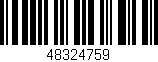 Código de barras (EAN, GTIN, SKU, ISBN): '48324759'