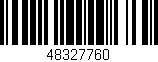 Código de barras (EAN, GTIN, SKU, ISBN): '48327760'