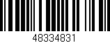 Código de barras (EAN, GTIN, SKU, ISBN): '48334831'