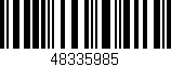 Código de barras (EAN, GTIN, SKU, ISBN): '48335985'