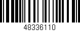 Código de barras (EAN, GTIN, SKU, ISBN): '48336110'