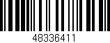 Código de barras (EAN, GTIN, SKU, ISBN): '48336411'