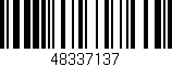 Código de barras (EAN, GTIN, SKU, ISBN): '48337137'