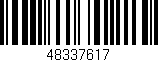Código de barras (EAN, GTIN, SKU, ISBN): '48337617'
