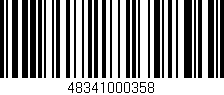 Código de barras (EAN, GTIN, SKU, ISBN): '48341000358'