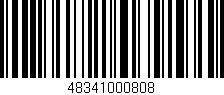 Código de barras (EAN, GTIN, SKU, ISBN): '48341000808'