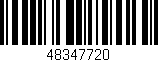 Código de barras (EAN, GTIN, SKU, ISBN): '48347720'