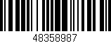 Código de barras (EAN, GTIN, SKU, ISBN): '48358987'