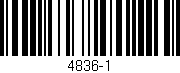 Código de barras (EAN, GTIN, SKU, ISBN): '4836-1'