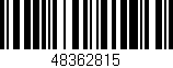 Código de barras (EAN, GTIN, SKU, ISBN): '48362815'
