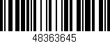 Código de barras (EAN, GTIN, SKU, ISBN): '48363645'